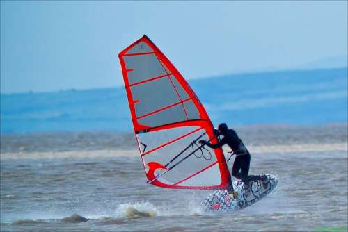 Windsurfing Water Sports Wind Sea Cold Wet