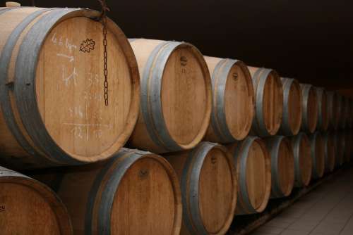 Wine Red Bordeaux France Barrels Barrel Storage