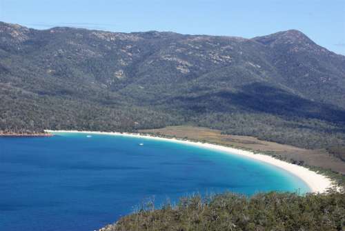 Wineglass Bay Beach Tasmania Bay Australia Scenic