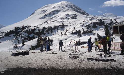 Winter Snow Skiers Nature Seasons Of The Year