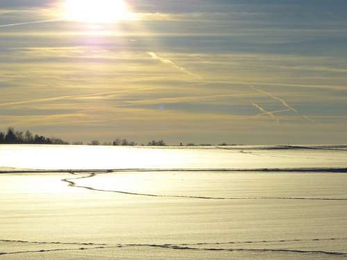 Winter Snow Landscape Snowy Wintry Sun