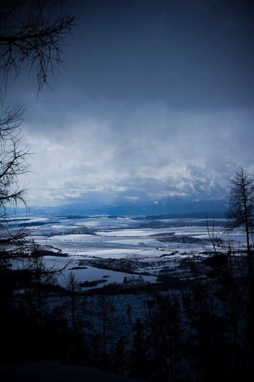 Winter Land Country Snow Snowy Slovakia High
