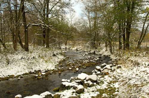 Winter Season Snow Landscape Journey Stones River