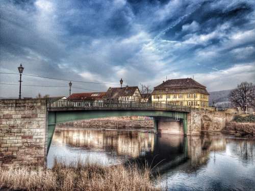Witzenhausen Bridge River Houses Urban Germany