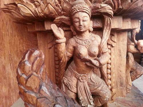 Woman Figure Erotic Thailand Temple Solitude