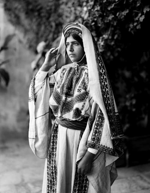 Woman Costume Traditionally Garment Ramallah Dress