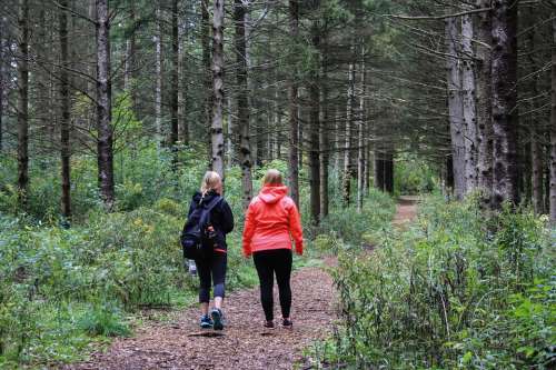 Women Girls Hiker Backpacker Trek Path Adventure