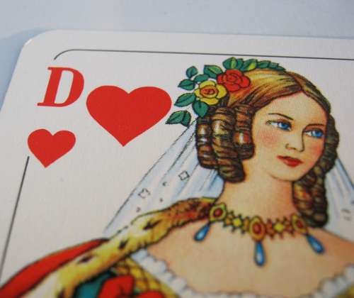 Women'S Heart Heart Lady Skat Playing Card