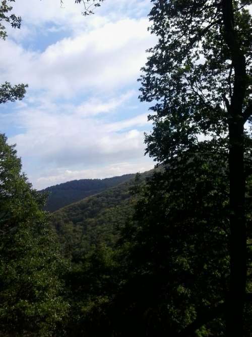 Wood Valley Mountain Visegrád Sky