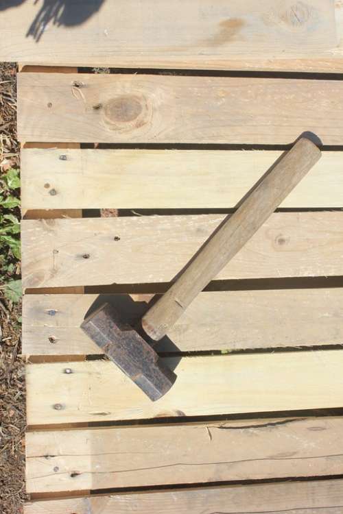 Wood Hammer Construction Carpenter Work Effort