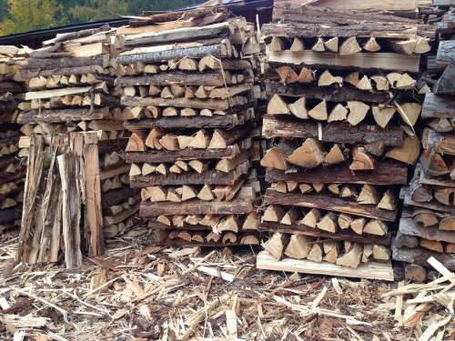 Wood Stock Holzstapel Firewood Stack Log