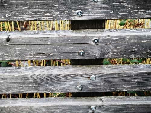 Wood Fence Wood Battens Screwed Stukturiert