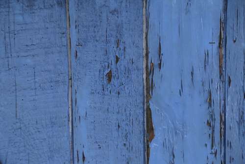 Wood Fence Blue Boards Board Border Wooden Wall