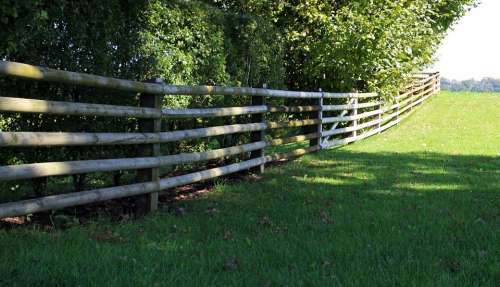 Wood Fence Demarcation Wood Fence Plot Border