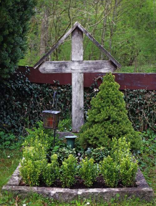 Wooden Cross Grave Cross Cemetery Tomb Faith
