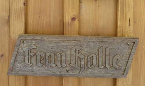 Wooden Sign Fairy Tales Mrs Holle