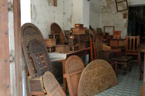 Woodwork Woodcarving Door Workshop Zanzibar