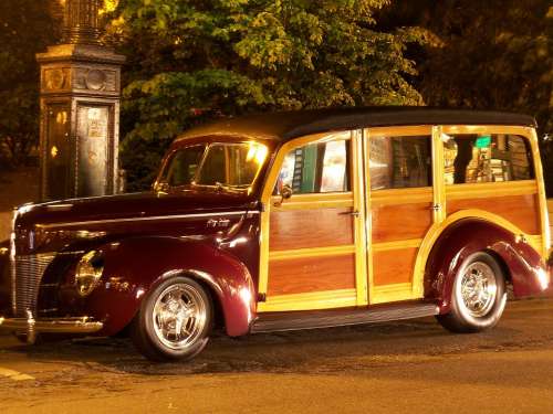 Woody Van Truck Car Vintage Car Vintage Cars