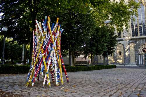 Xanten Sculpture Art Wood Pens Colorful
