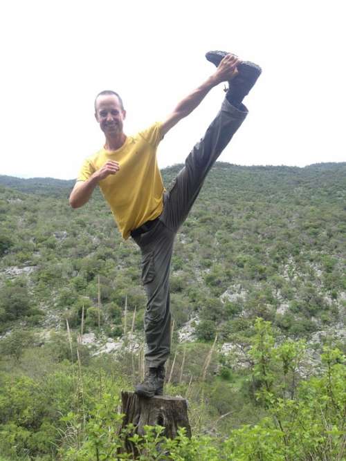 Yoga Man Mountain Male Exercise