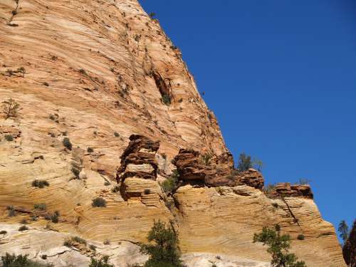 Zion National Park Utah Usa Rock Formation Red