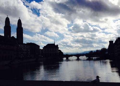 Zurich Switzerland River Swiss Niederdorf
