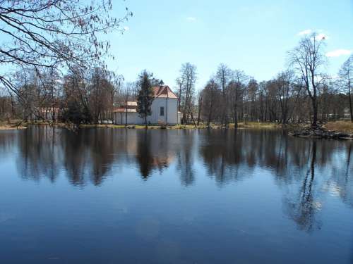 Zwierzyniec Poland Landscape Water Scenery Nature