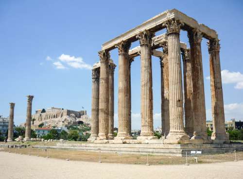 Temple of Zeus, Olympia, Athens, Greece.