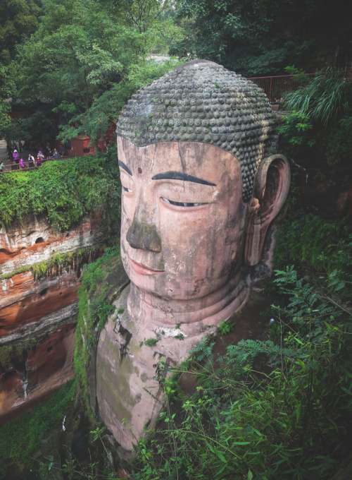 Leshan Giant Buddha, Sichuan, China.