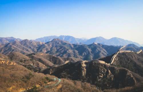 Winter at the Great Wall, Badaling, China.
