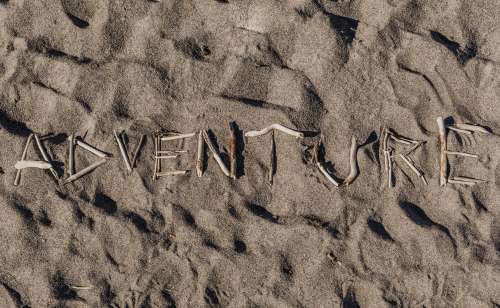 Adventure Written In Sand Photo