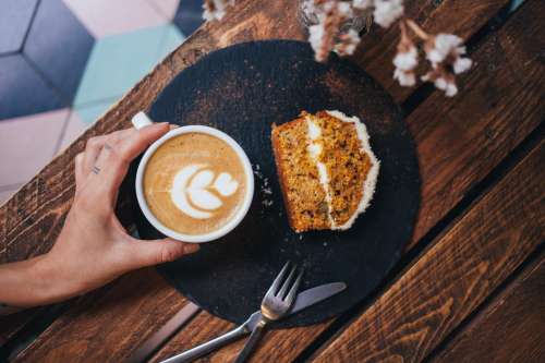 Afternoon Coffee And Coffee Cake Photo