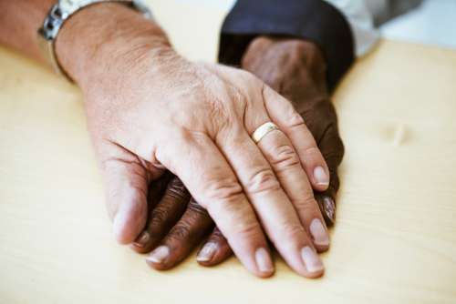 Aged Couple Hands Photo