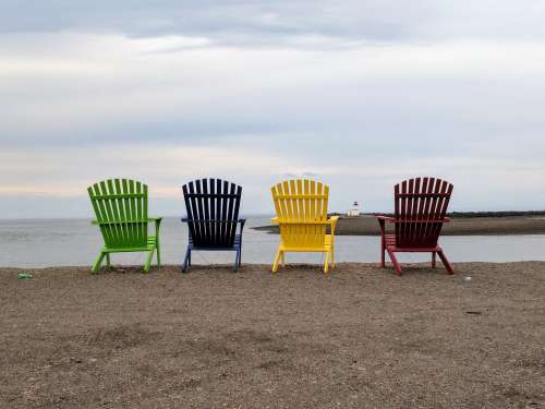 Beach Chairs Seaside Photo