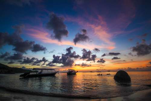 Beach Sunset Thailand Photo