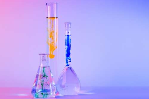 Beakers For Science With Water Photo