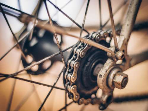 Bike Wheel Chain Photo