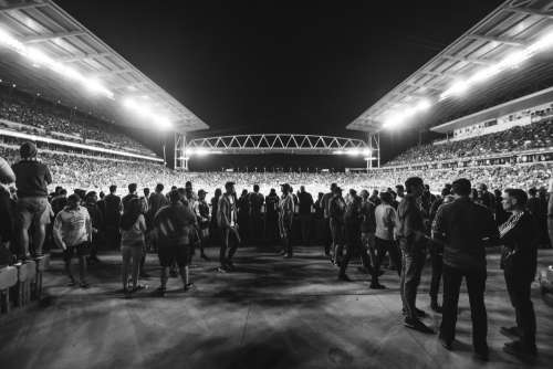 Black And White Stadium Photo