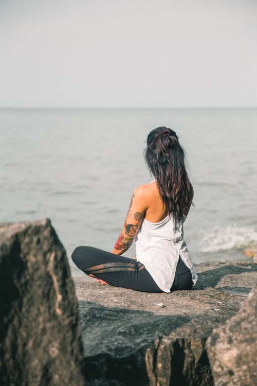 Breathing And Yoga By The Sea Photo