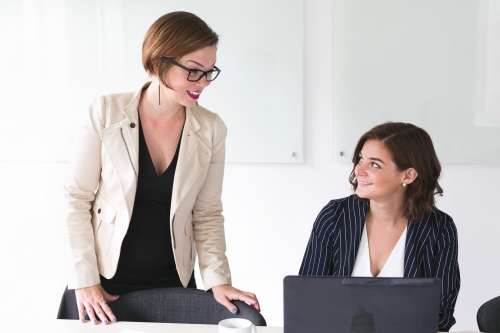 Business Women Talking Photo