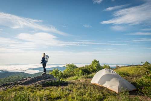 Camping On Top Of The World Photo