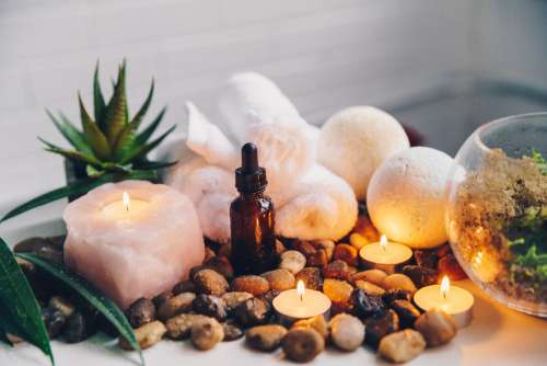Candles Glow With Spa Decor Photo