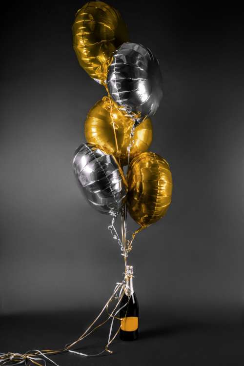 Celebrate With Champagne And Balloons Photo
