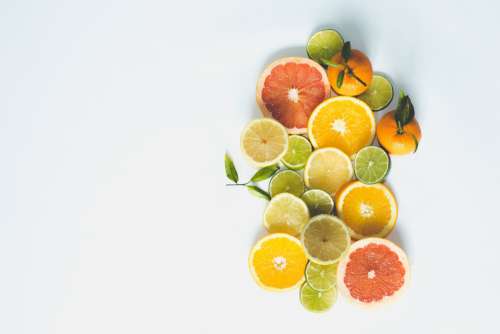 Citrus Slices With Blank Space Photo