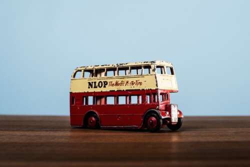 Classic Antique Toy Double Decker Bus Photo