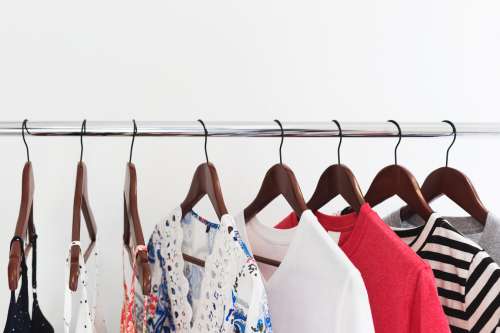 Clothing On Retail Rack Photo