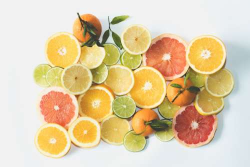 Colorful Citrus Fruit Sliced Photo