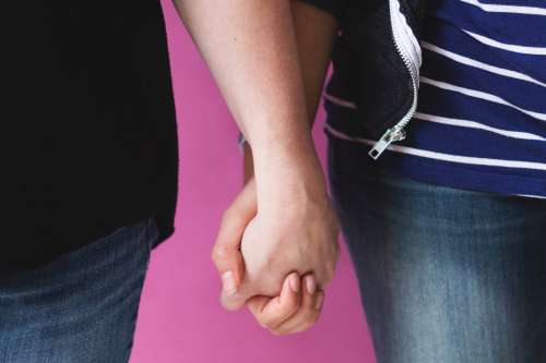 Couple Hand Hold In Love Photo