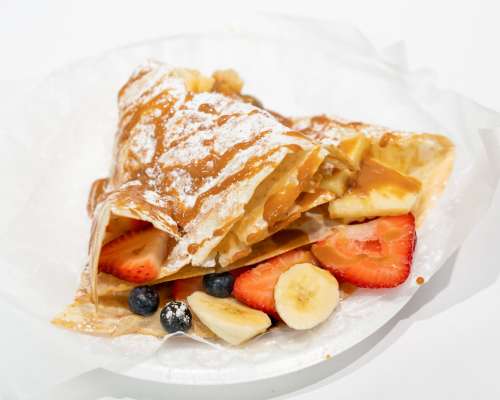 Crepes Filled With Fresh Fruit Photo