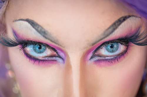 Drag Queen Eyes Very Close Up Photo